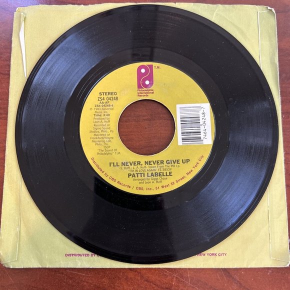 PATTI LABELLE I'll Never Give Up & If Only You Knew 45 RPM Vinyl Record - Picture 2 of 5